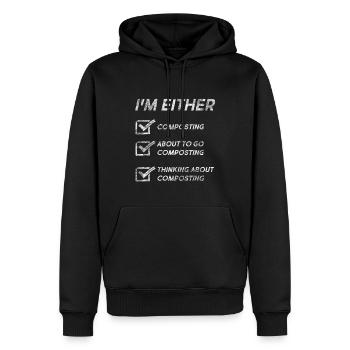 Funny Composting Quotes Composting Lovers Compost - Men’s Premium Organic Hoodie - black - Front - Nico (187cm)