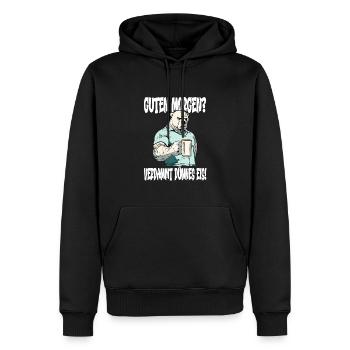 Kaffee Morgenmuffel grumpy Eisbär - Männer Premium Bio Hoodie - Schwarz - Vorne - Nico (187cm)