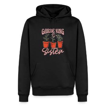 Hobby Jardinier Jardinier Jardinier Sœur - Sweat à capuche Premium bio Homme - noir - Devant - Nico (187cm)