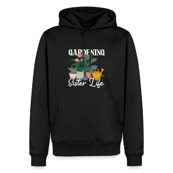 Hobby Jardinier Jardinier Jardinier Sœur - Sweat à capuche Premium bio Homme - noir - Devant - Nico (187cm)