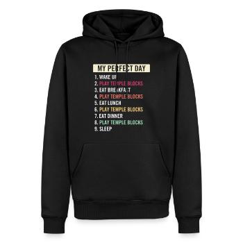 Funny Temple Blocks Players Temple Blocks Lovers - Männer Premium Bio Hoodie - Schwarz - Vorne - Nico (187cm)