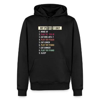 Drôle de jouet piano citations Toy Piano Music Lovers - Sweat à capuche Premium bio Homme - noir - Devant - Nico (187cm)