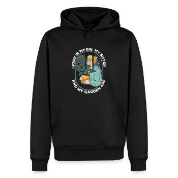Hobby Jardinier Jardinier Jardinier Sœur - Sweat à capuche Premium bio Homme - noir - Devant - Nico (187cm)