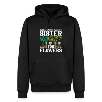 Hobbygärtner Garten Schwester - Männer Premium Bio Hoodie - Schwarz - Vorne - Nico (187cm)