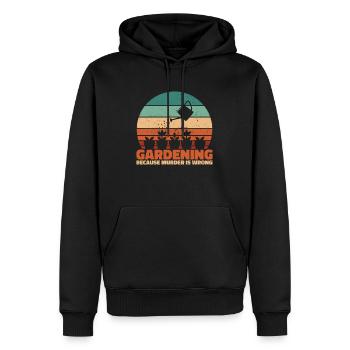 Hobbygärtner Garten Mord Gartenkatze - Männer Premium Bio Hoodie - Schwarz - Vorne - Nico (187cm)
