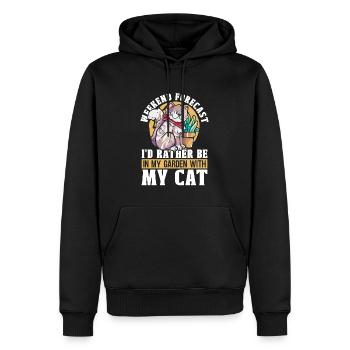 Hobbygärtner Garten Katzenartig Gartenkatze - Männer Premium Bio Hoodie - Schwarz - Vorne - Nico (187cm)