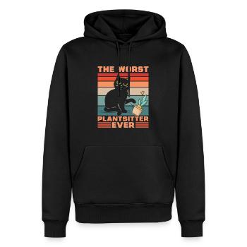 Hobbygärtner Garten Witzig Gartenkatze - Männer Premium Bio Hoodie - Schwarz - Vorne - Nico (187cm)