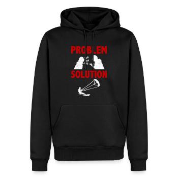 Kiteboarding Kitesurfing Extreme Problem Solution - Männer Premium Bio Hoodie - Schwarz - Vorne - Nico (187cm)