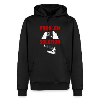 Kitesurf Kitesurf Sport Problème Solution - Sweat à capuche Premium bio Homme - noir - Devant - Nico (187cm)