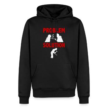 Knife Throwing Knife Thrower Problem Solution - Männer Premium Bio Hoodie - Schwarz - Vorne - Nico (187cm)