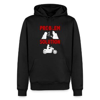 Motorcycling Motorcycle Riding Problem Solution - Männer Premium Bio Hoodie - Schwarz - Vorne - Nico (187cm)