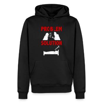 Sieste, Sleepy Head Problem Solution Hobby - Sweat à capuche Premium bio Homme - noir - Devant - Nico (187cm)