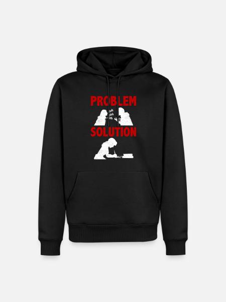 Écriture romanesque Narrative Problème Solution - Sweat à capuche Premium bio Homme - noir