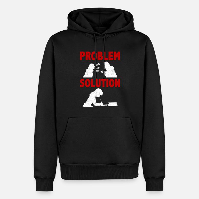 Écriture romanesque Narrative Problème Solution - Sweat à capuche Premium bio Homme - noir