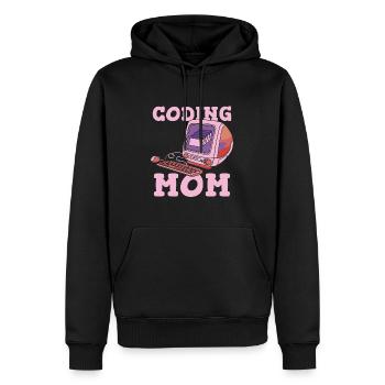 Développeur Coder Programmeur Mère - Sweat à capuche Premium bio Homme - noir - Devant - Nico (187cm)