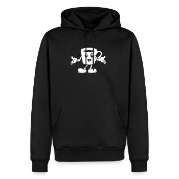 Kaffee Cafe Emoticon - Männer Premium Bio Hoodie - Schwarz - Vorne - Nico (187cm)