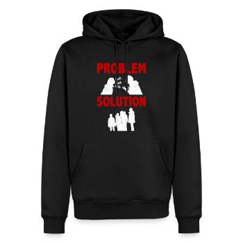 People Watching Audience Problem Solution Hobby - Männer Premium Bio Hoodie - Schwarz - Vorne - Nico (187cm)