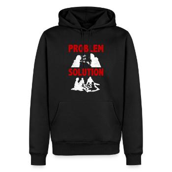 Picknicing Outing Problème Solution Hobby - Sweat à capuche Premium bio Homme - noir - Devant - Nico (187cm)