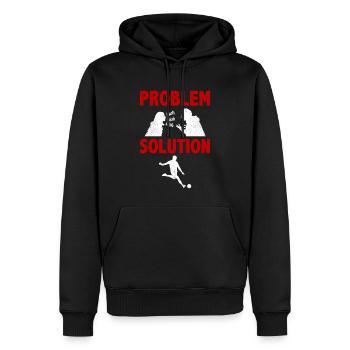 Playing Soccer Goal Keeper Problem Solution Hobby - Männer Premium Bio Hoodie - Schwarz - Vorne - Nico (187cm)