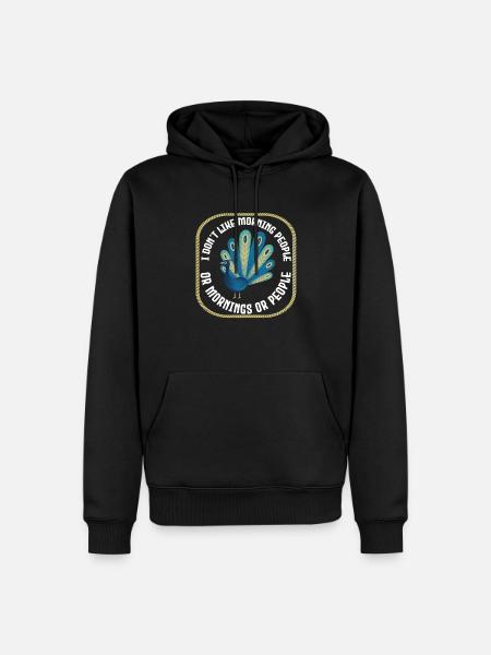 Peacock Bird - Men’s Premium Organic Hoodie - black