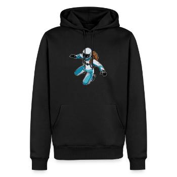 Parachutisme intérieur Indoor Fallschirmspringen - Sweat à capuche Premium bio Homme - noir - Devant - Nico (187cm)