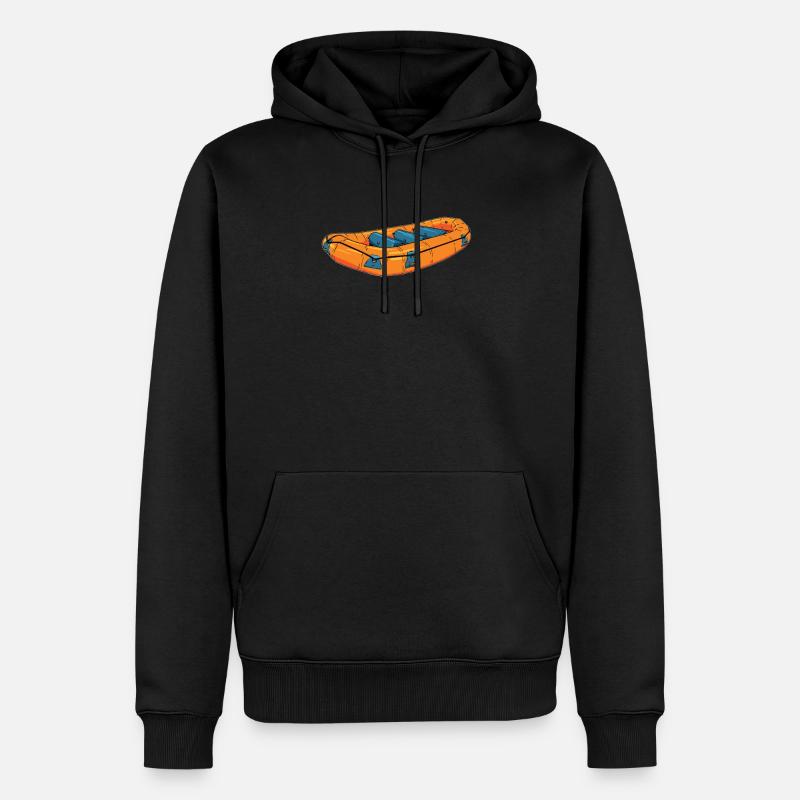 Rafting - Männer Premium Bio Hoodie - Schwarz
