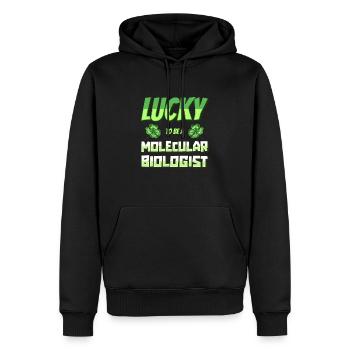 Biologiste de biologie Heureux biologiste moléculaire - Sweat à capuche Premium bio Homme - noir - Devant - Nico (187cm)