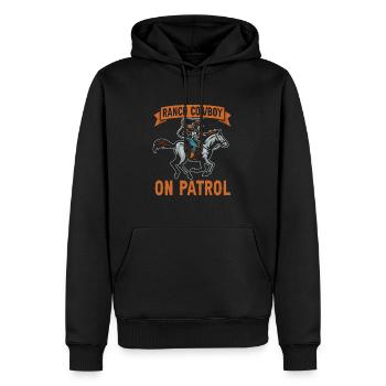 Rodeo Cowboy Patrol Ranch Cowboy - Sweat à capuche Premium bio Homme - noir - Devant - Nico (187cm)