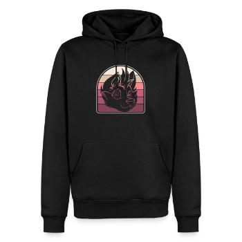 Furry Fandom Fursuits Cool - Sweat à capuche Premium bio Homme - noir - Devant - Nico (187cm)