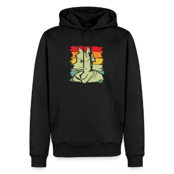 Furry Fandom Fursuits Cool - Sweat à capuche Premium bio Homme - noir - Devant - Nico (187cm)