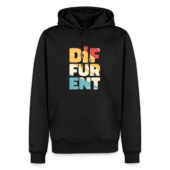 Furry Fandom Fursuits Lustig Diffurent - Männer Premium Bio Hoodie - Schwarz - Vorne - Nico (187cm)