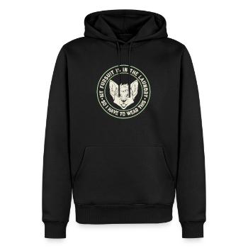 Furry Fandom Fursuits Drôle - Sweat à capuche Premium bio Homme - noir - Devant - Nico (187cm)