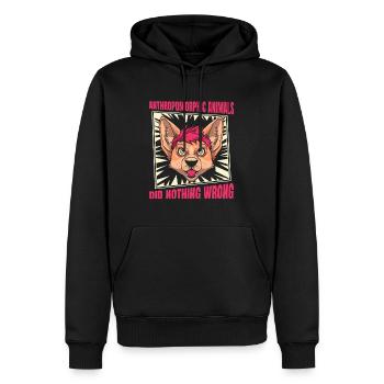 Furry Fandom Fursuits Cool - Männer Premium Bio Hoodie - Schwarz - Vorne - Nico (187cm)