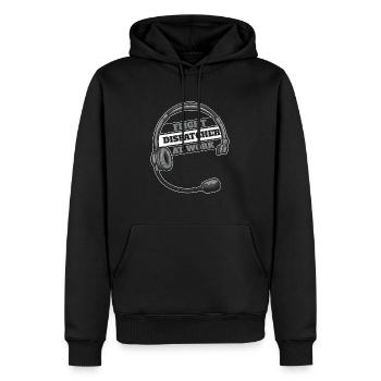 Vol du centre de contrôle des appels d’urgence - Sweat à capuche Premium bio Homme - noir - Devant - Nico (187cm)