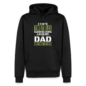 Hobbygärtner Garten Vater Gärtnerischer Vater - Männer Premium Bio Hoodie - Schwarz - Vorne - Nico (187cm)