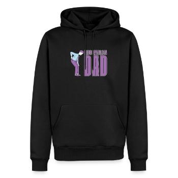 Fibromyalgie Rhumatisme Papa - Sweat à capuche Premium bio Homme - noir - Devant - Nico (187cm)