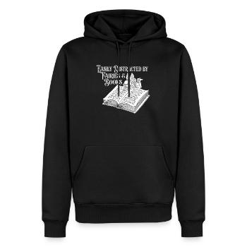 Buch Leseratte Bücherwurm Niedlich Buchfee - Männer Premium Bio Hoodie - Schwarz - Vorne - Nico (187cm)