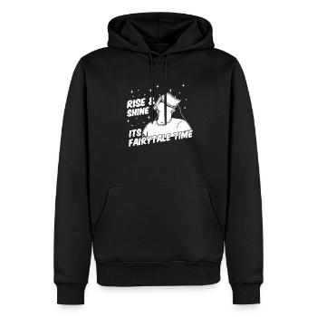 Livre Rat de bibliothèque Rat de bibliothèque Fée du livre cool - Sweat à capuche Premium bio Homme - noir - Devant - Nico (187cm)