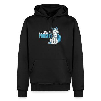 Furry Fandom Fursuits Cool - Sweat à capuche Premium bio Homme - noir - Devant - Nico (187cm)