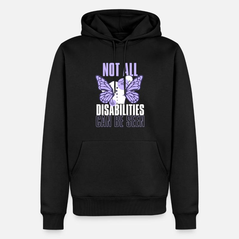 Fibromyalgie Rhumatisme - Sweat à capuche Premium bio Homme - noir