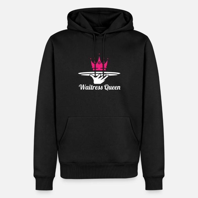 Serveur Serveuse Queen - Sweat à capuche Premium bio Homme - noir