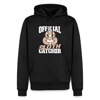 Sloth Funny Sloth Baseball - Sweat à capuche Premium bio Homme - noir - Devant - Nico (187cm)