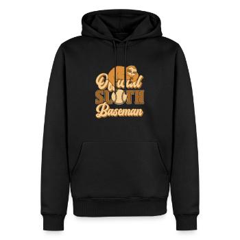 Faultier Faultier Baseball - Männer Premium Bio Hoodie - Schwarz - Vorne - Nico (187cm)