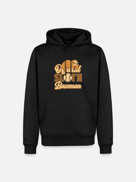 Sloth Sloth Baseball - Men’s Premium Organic Hoodie - black