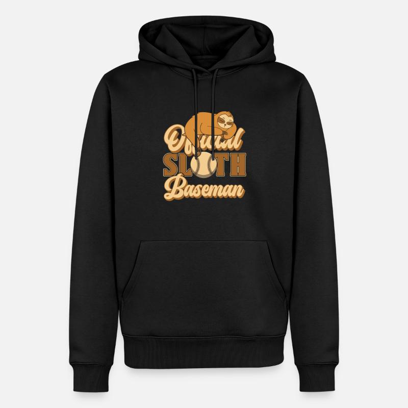 Baseball paresseux - Sweat à capuche Premium bio Homme - noir