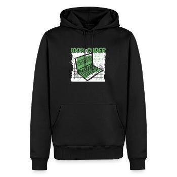 Programmeur Codeur développeur - Sweat à capuche Premium bio Homme - noir - Devant - Nico (187cm)