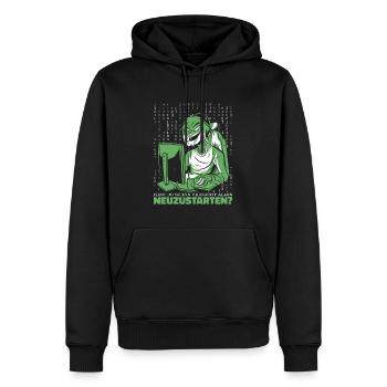 Entwickler Coder Programmierer Computer - Männer Premium Bio Hoodie - Schwarz - Vorne - Nico (187cm)