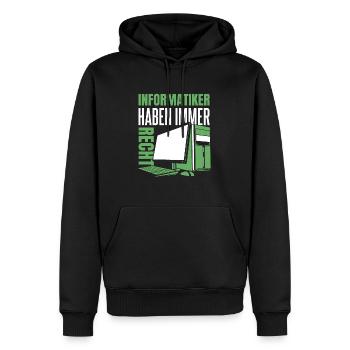 Entwickler Coder Programmierer Computer - Männer Premium Bio Hoodie - Schwarz - Vorne - Nico (187cm)
