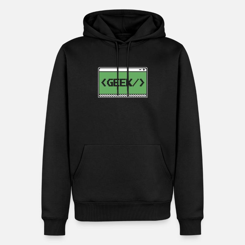 Développeur Coder Programmeur Geek - Sweat à capuche Premium bio Homme - noir