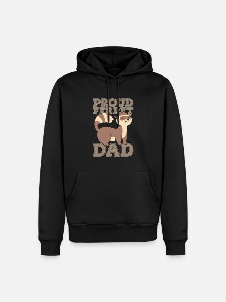 Ferret polecat daddy - Men’s Premium Organic Hoodie - black
